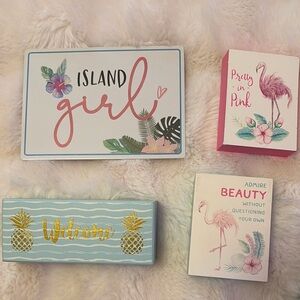 Summer Decorative Set with Flamingo, Pineapple, Tropical Girly Designs 💗🏝️🦩